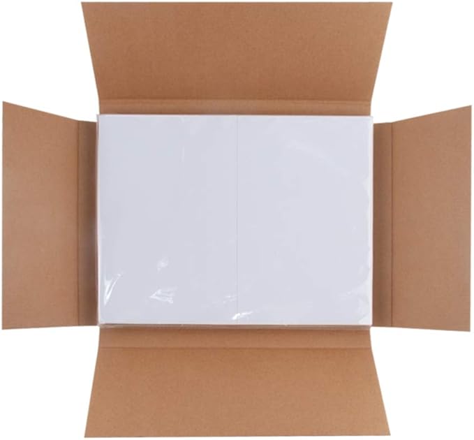 L LIKED 200 Half Sheet Shipping Labels, 2 per Sheet, 200 Labels, 5.5 x 8.5 inch, for Laser & Inkjet Printing (100 Sheets)