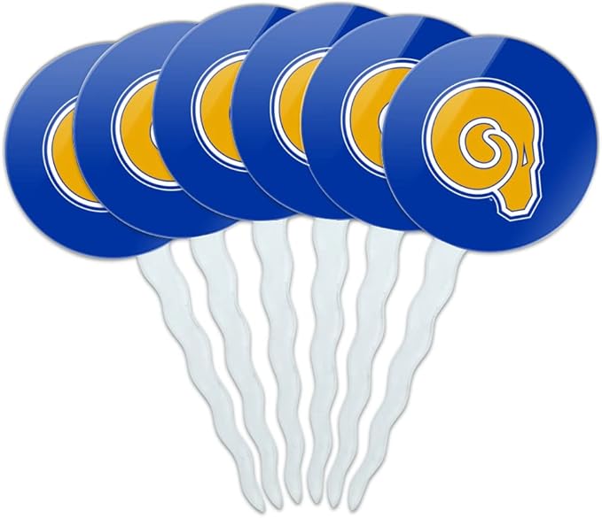 Albany State University Primary Logo Cupcake Picks Toppers Decoration Set of 6