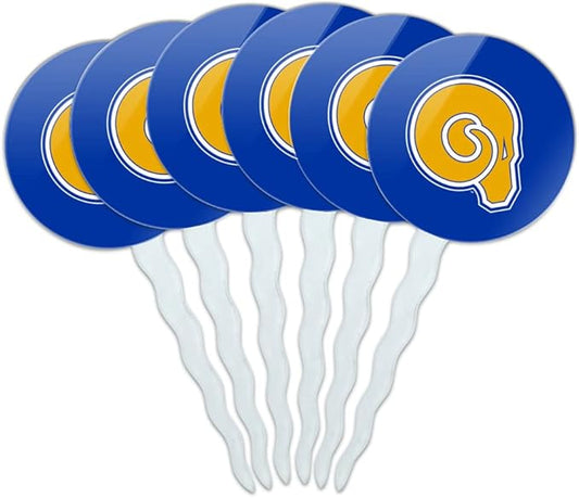 Albany State University Primary Logo Cupcake Picks Toppers Decoration Set of 6