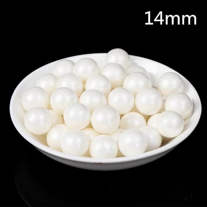 PhilaeEC White Peals 14mm Size Sprinkles for Cake Decoration Edible Candy Baking Cookie Cupcake Toppers Wedding Party Valentines Halloween Christmas Supplies 3.88oz