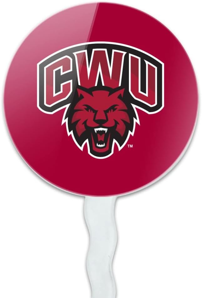 Central Washington University Primary Logo Cupcake Picks Toppers Decoration Set of 6