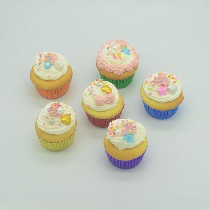 Bright Rainbow Foil Cupcake Liners Mini Baking Cups for Party, 240-Count