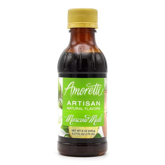 Amoretti - Natural Moscow Mule Artisan Flavor Paste, 8 oz, Perfect For Ice Cream, Beverages, Cakes, and more, Preservative Free, Vegan, Gluten Free, No Artificial Sweeteners, Highly Concentrated