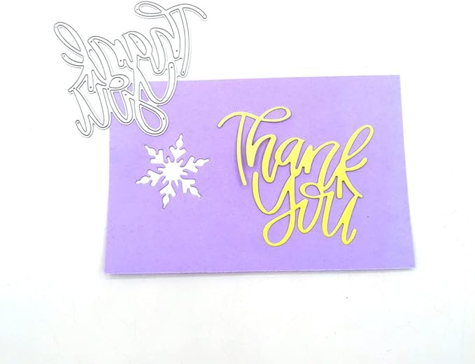 Thank You Alphabet Cutting Dies, 3 Kinds Thank You Thanks Letters Thanksgiving Day Die Cuts Metal Embossing Stencils Template Mould for Card Scrapbooking and DIY Craft Album Paper Card Decor