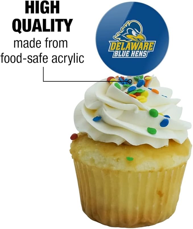Delaware Primary Logo Cupcake Picks Toppers Decoration Set of 6