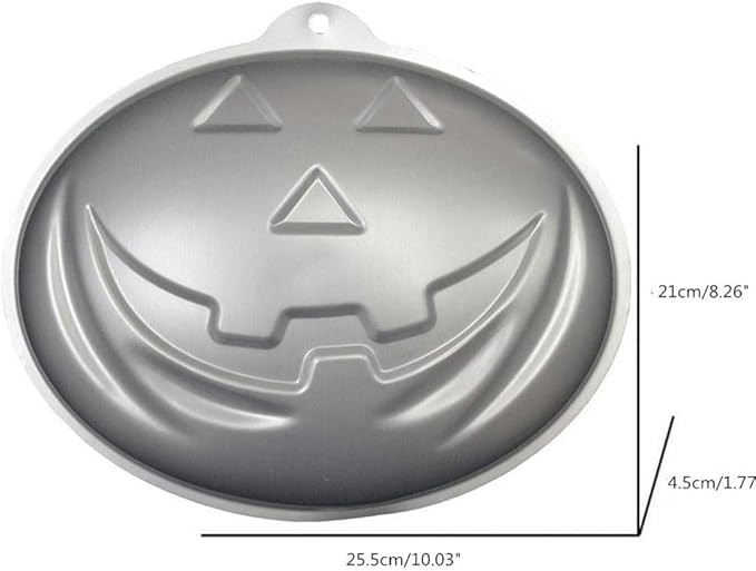 Ulalaza 3D Pumpkin Cake Mold Halloween Aluminum Baking Mould Nonstick DIY Baking Tools