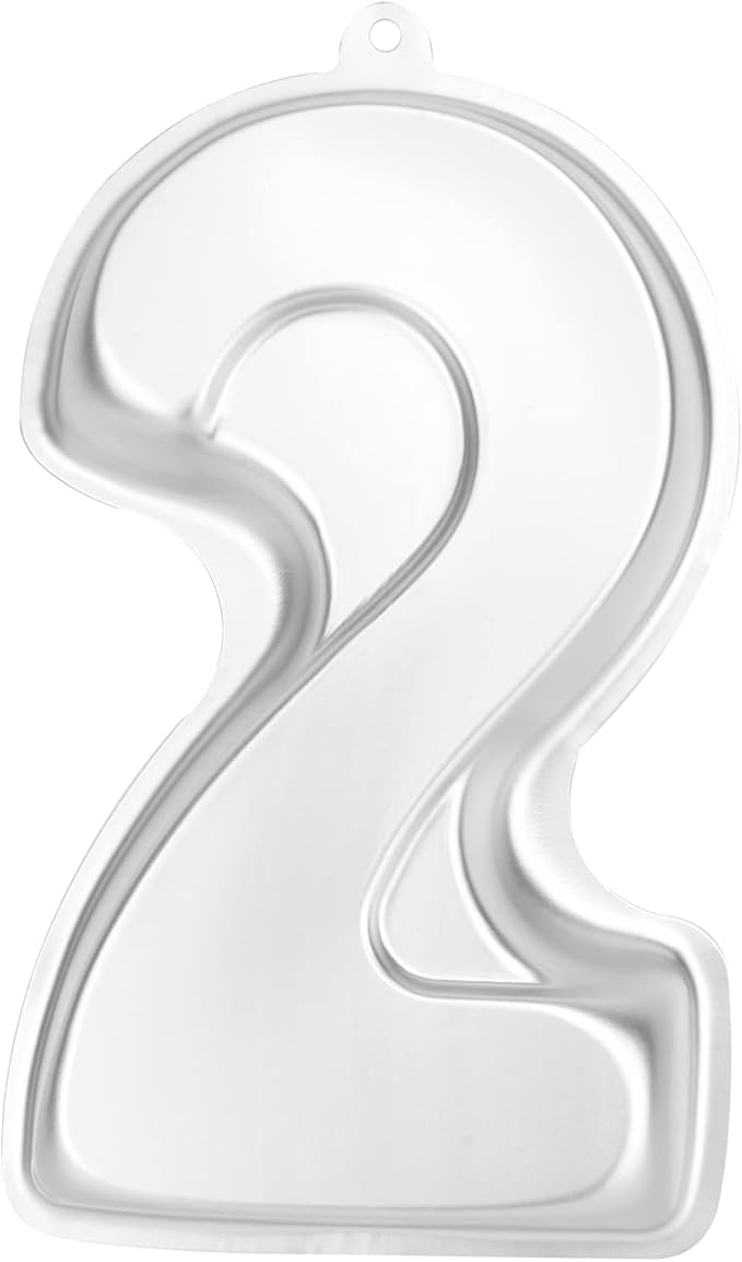 Number 2 Shaped Cake Pan, DIY 3D Two-year Old Birthday Cake Pan, Aluminum Cake Mould Nonstick Baking Tools