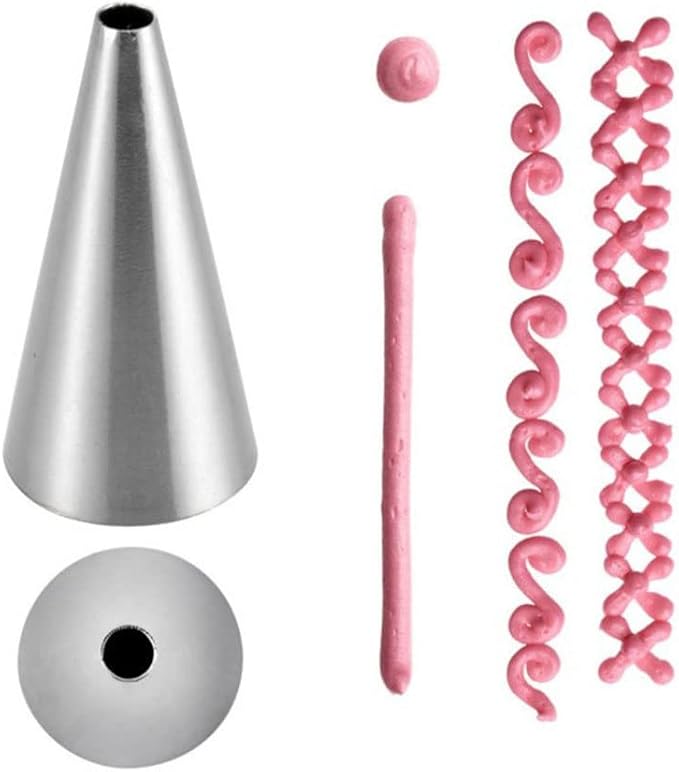 RoseFlower 9 PCS Writing Piping Tips Set - Stainless Steel Piping Nozzles Kit for Pastry Cupcakes Cakes Cookies Decorating Supplies Baking Set #3
