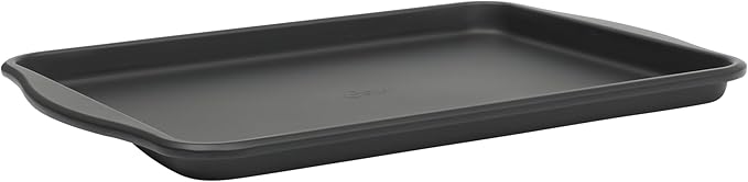 Oster Teston 15 x 10 Inch Cookie Baking Sheet, Nonstick Carbon Steel Bakeware Pan, Matte Black, PFAS-Free, Warp-Resistant, Oven-Safe
