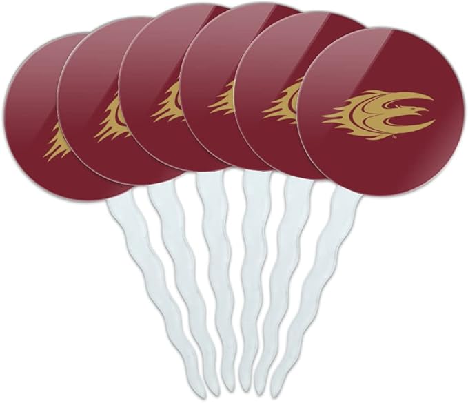 Elon University Primary Logo Cupcake Picks Toppers Decoration Set of 6