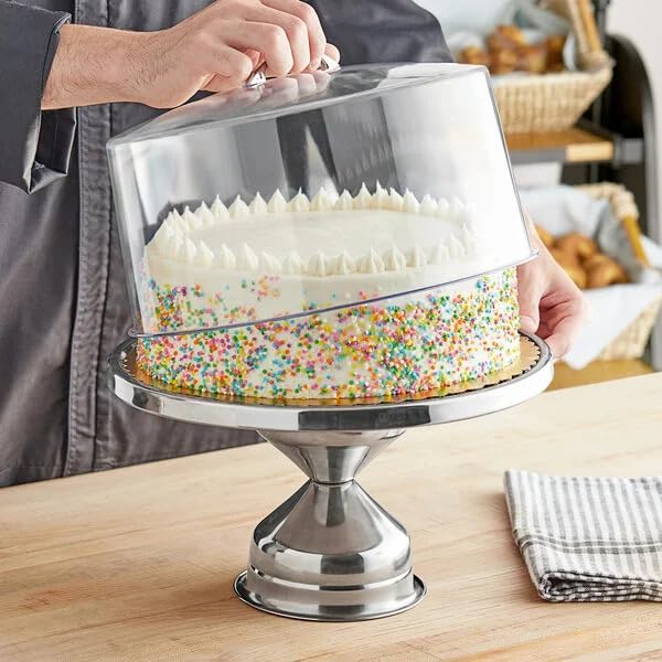 13" Stainless Steel Cake Stand | Round Cake Display for Weddings, Birthdays & Parties | Dessert Stand for Cakes, Muffins, Pastries, and Bread | 13-inch [1PK]