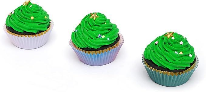 qiqee 300-Count Cupcake Liners Standard Cupcake Cups 6 Design Cupcake Papers Baking Cups Cupcake Wrappers (Standard Size)