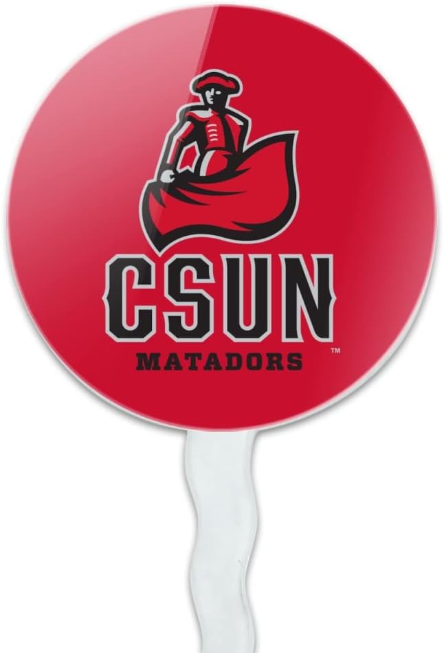 Cal State Northridge Primary Logo Cupcake Picks Toppers Decoration Set of 6