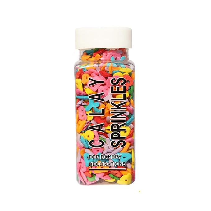 Homankit Happy Birthday Letters for Decorating Happy Birthday Alphabet Sprinkles Ice Cream Sprinkle Sugar Candy Baking Cake Cupcake Toppers Cookie Donut Dessert Decoration 2.47 Ounces (Only Contain Happy Birthday Letters )