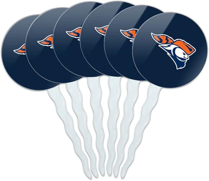 Carroll University Primary Logo Cupcake Picks Toppers Decoration Set of 6