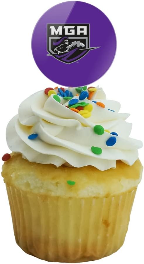 Middle Georgia State University Primary Logo Cupcake Picks Toppers Decoration Set of 6