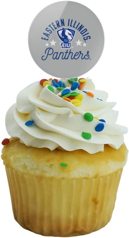 Eastern Illinois University Panthers Cupcake Picks Toppers Decoration Set of 6