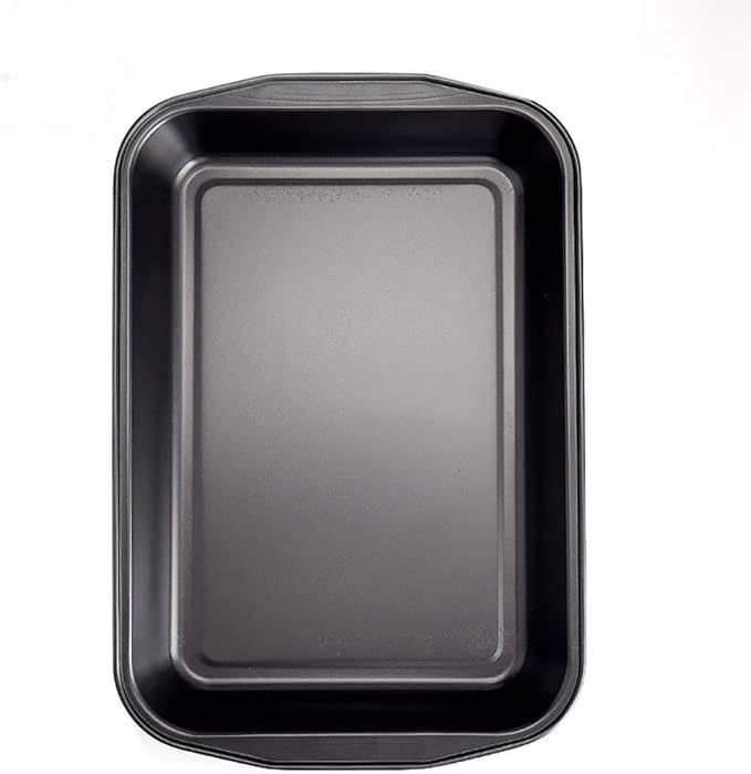 Black Large Rectangular Baking Pan Carbon Steel Non-stick Cake Mold Oven Baking Pan (Size: 16 inches long x 11 inches wide x 2 inches high)
