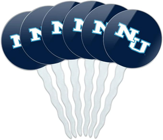 Northwood University Primary Logo Cupcake Picks Toppers Decoration Set of 6