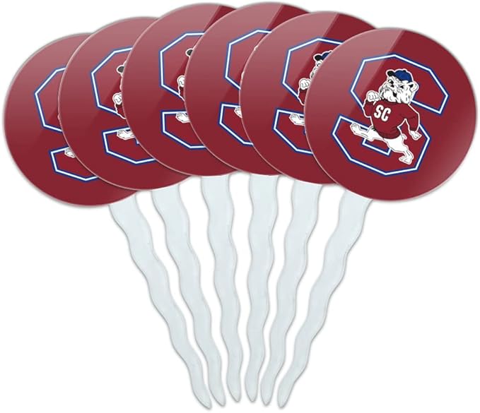 GRAPHICS & MORE South Carolina State Primary Logo Cupcake Picks Toppers Decoration Set of 6