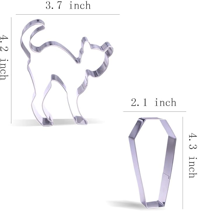 Large Halloween Cookie Cutter Set - 7 Piece - Stainless Steel