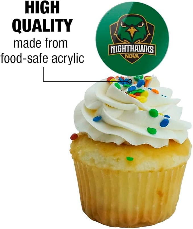 GRAPHICS & MORE Northern Virginia Community College Primary Logo Cupcake Picks Toppers Decoration Set of 6