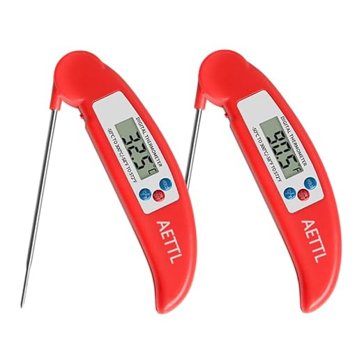 Instant Read Digital Meat Thermometer with Probe for Cooking,Fast Precise,Waterproof Digital Food Thermometer,BBQ Kitchen Baking