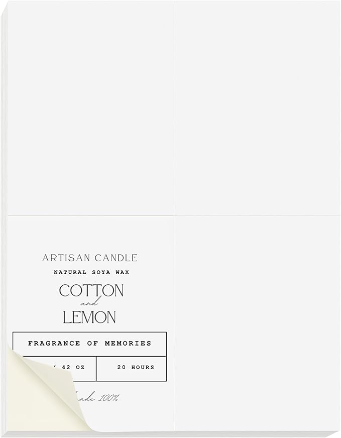 NextDayLabels – 4-1/4" x 5-1/2" Rectangular Sticker Labels for Printer - White Laser/Inkjet Printer Labels Return Address Labels Shipping Label Stickers (100 Sheets, 4 Per Sheet, 400 Labels)
