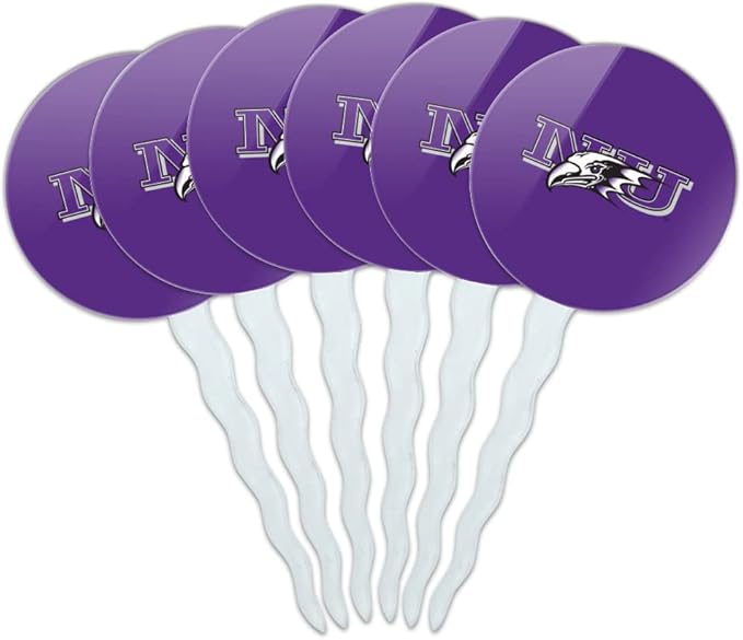 Niagara University Primary Logo Cupcake Picks Toppers Decoration Set of 6