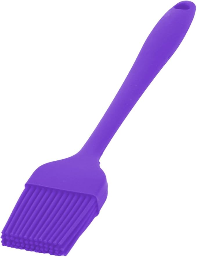 uxcell Silicone Family Bakery Cookie Cake Baking Tool Cream Butter Pastry Brush Purple