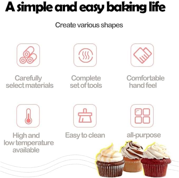 Icing Piping Tips Set,Stainless Steel Frosting Piping Kit,Pastry Cake Decorating Tips Baking Tools For Cookies Cupcake Decorating Kit (27)