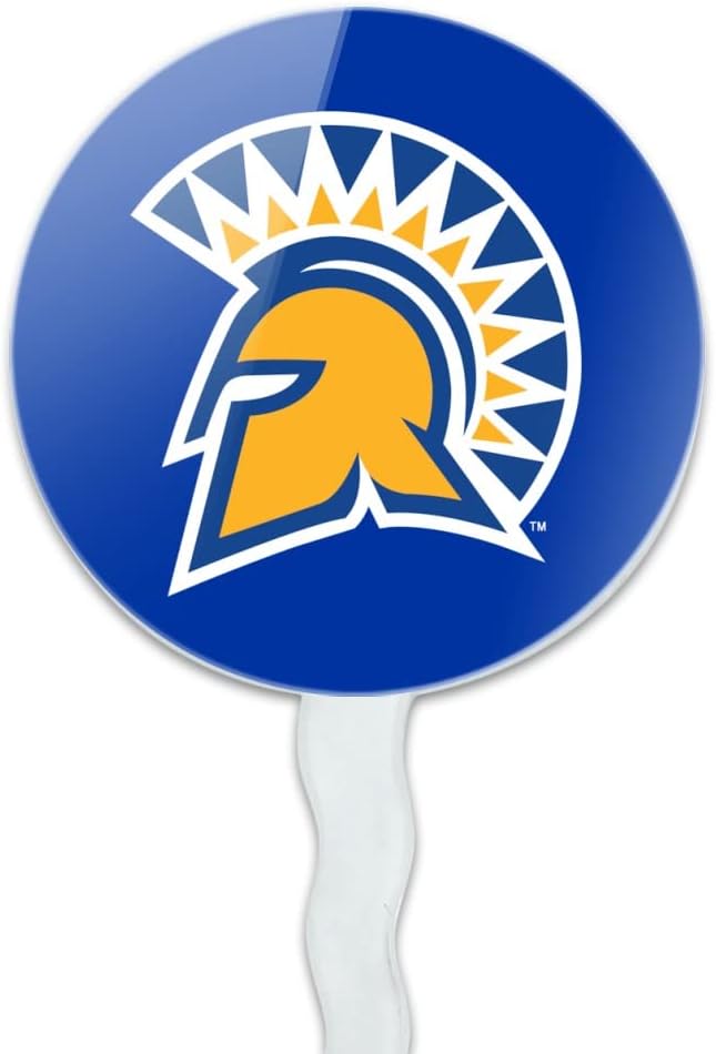 San Jose State University Primary Logo Cupcake Picks Toppers Decoration Set of 6