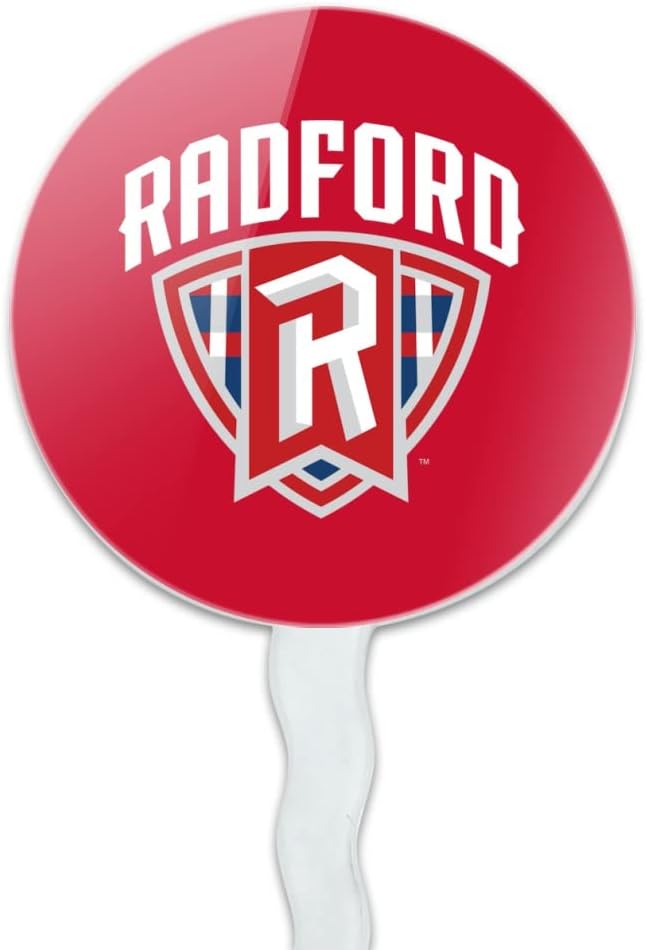 Radford University Primary Logo Cupcake Picks Toppers Decoration Set of 6