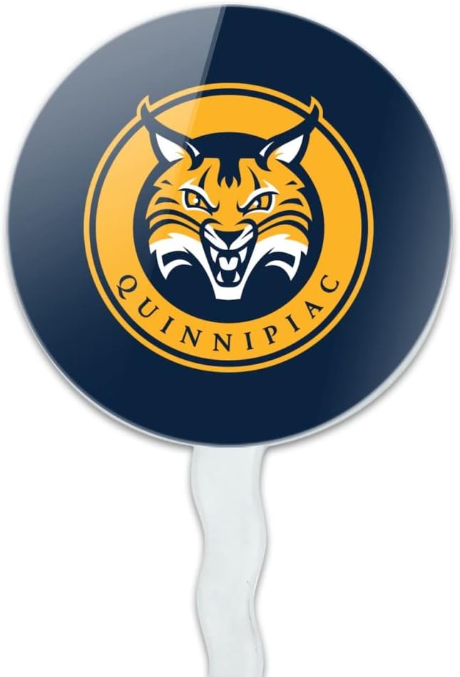 Quinnipiac University Primary Logo Cupcake Picks Toppers Decoration Set of 6