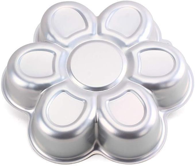 Ulalaza Aluminum Cake Mold 3D Flower Shape Baking Pan DIY Birthday Cake Mould Kitchen Supplies