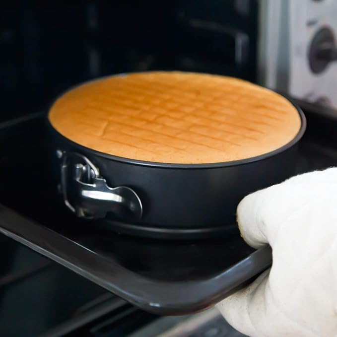 9 Inch Springform Pan, Nonstick Cake Pan, Heavy Duty Cheesecake Pan, Ice-Cream Cake Pan, 2 in 1 with Removable Bottom and Quick-Release Latch with Oven Baking Cake -Gray