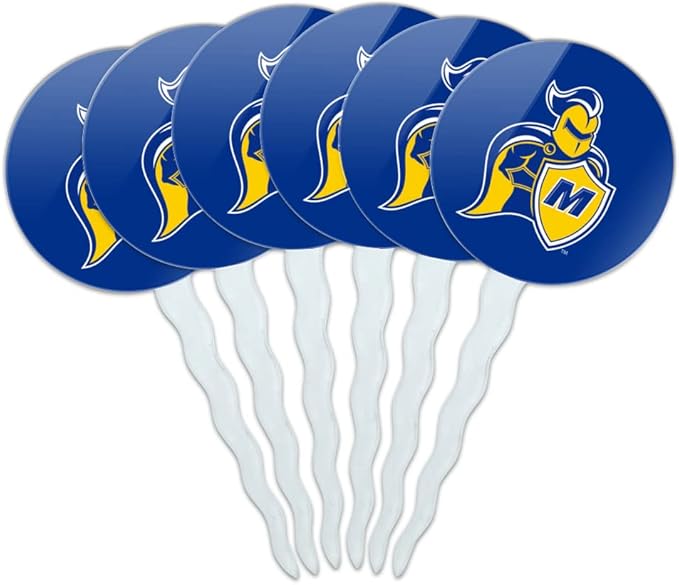 Madonna University Primary Logo Cupcake Picks Toppers Decoration Set of 6