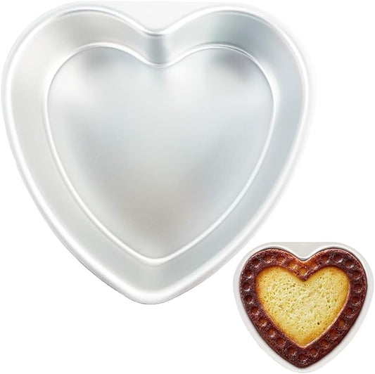 8 x 2.5 Inch Aluminum Heart Shaped Cake Pan Heart Cake Tin Nonstick Cheesecake Pan for Valentine's Day Wedding Anniversary Party