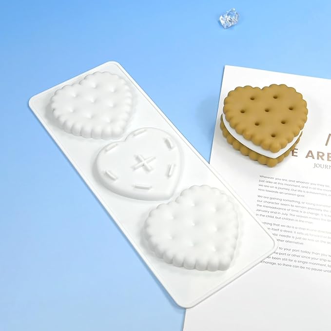 mostsom Silicone Mold Mousse Molds Love Heart Shaped Cookie Mousse Cake Silicone Molds Soap Mold DIY Chocolate Dessert Mold Pudding Jelly Kitchen Baking Tools (D_ Love Heart)