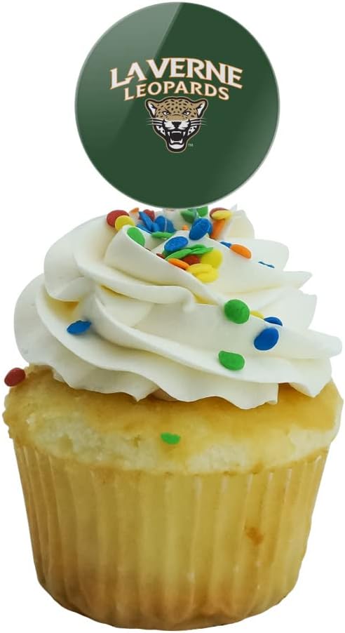 University of La Verne Primary Logo Cupcake Picks Toppers Decoration Set of 6