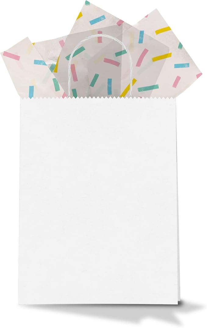 Confetti Birthday Printed Tissue Paper for Gift Bags or Boxes and Wrapping - Bulk Decorative Art Tissue Paper for Packaging and Gifting | 24 Sheets 20" x 30"