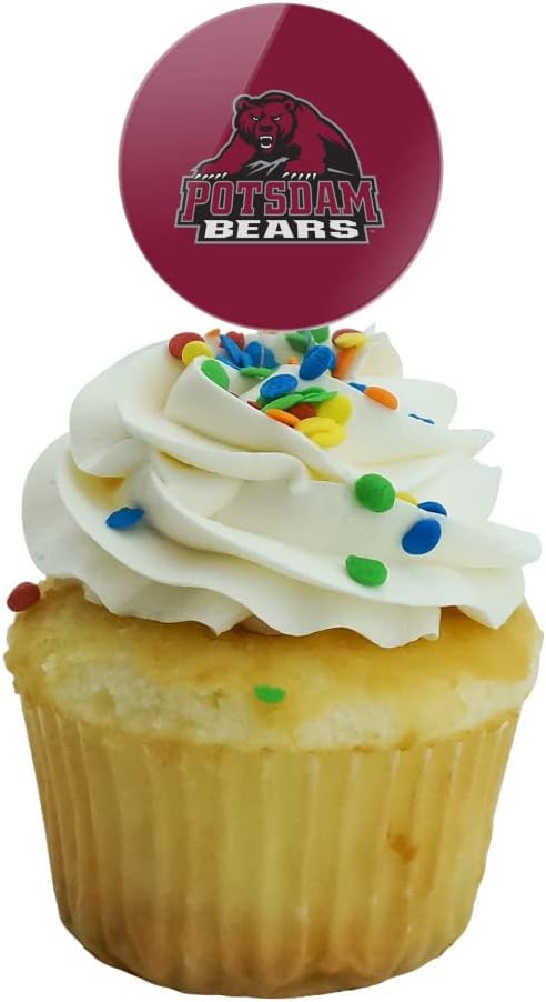 State University of New York at Potsdam Primary Logo Cupcake Picks Toppers Decoration Set of 6