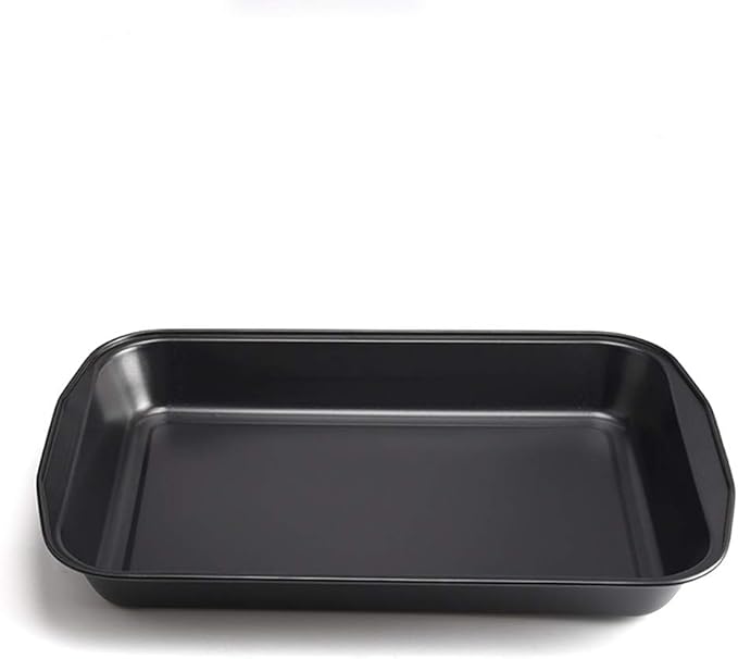 Black Large Rectangular Baking Pan Carbon Steel Non-stick Cake Mold Oven Baking Pan (Size: 16 inches long x 11 inches wide x 2 inches high)