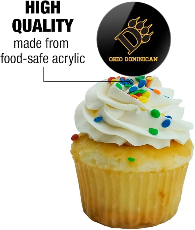 Ohio Dominican University Primary Logo Cupcake Picks Toppers Decoration Set of 6