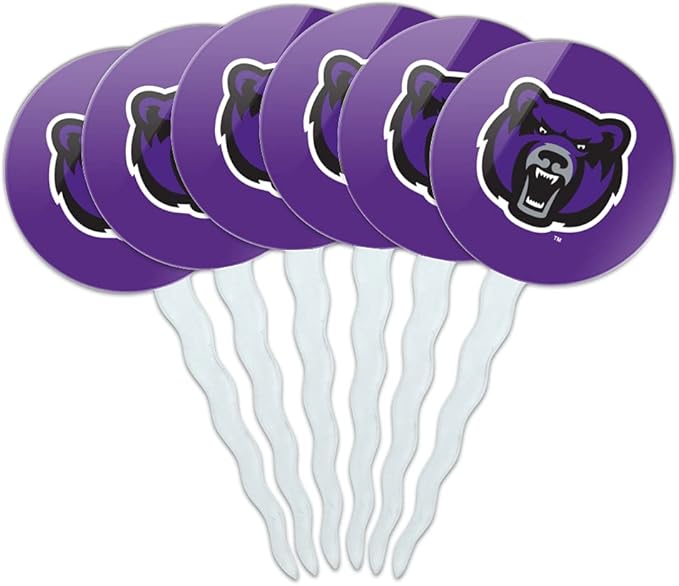 University of Central Arkansas Primary Logo Cupcake Picks Toppers Decoration Set of 6