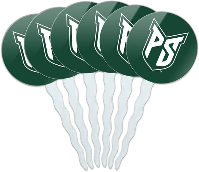 Portland State University Primary Logo Cupcake Picks Toppers Decoration Set of 6