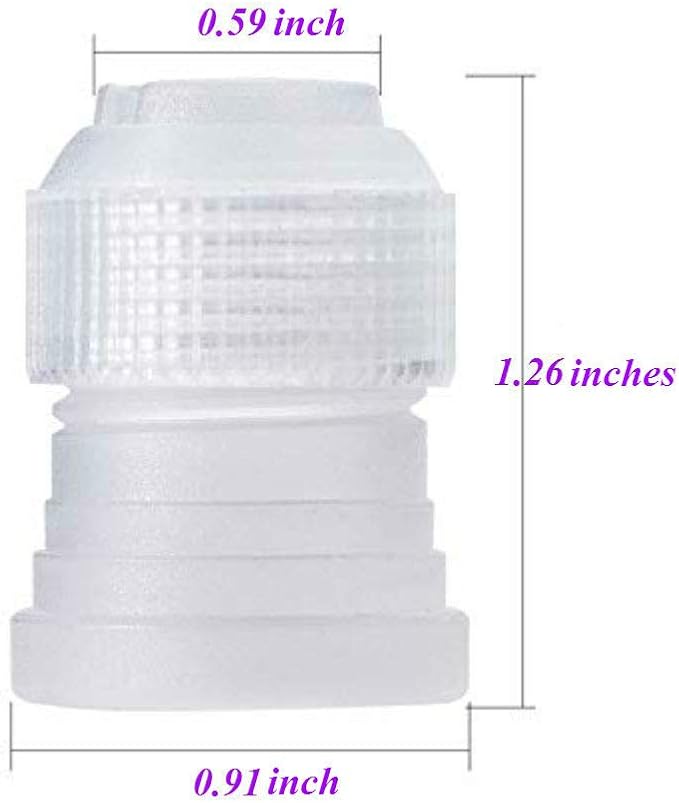 24 Pack Cake Decorating Couplers & Nozzles – Plastic Icing Piping Tips Set for Pastry, Flower Designs, and Baking Tools
