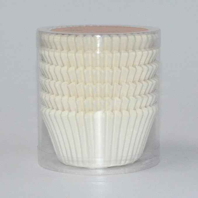 White Cupcake Liners Greaseproof Paper Standard Baking Cups for Wedding Party and More, 150-Count