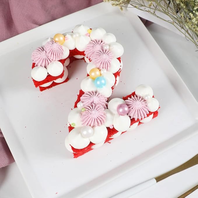 Number 2 Shaped Cake Pan, DIY 3D Two-year Old Birthday Cake Pan, Aluminum Cake Mould Nonstick Baking Tools