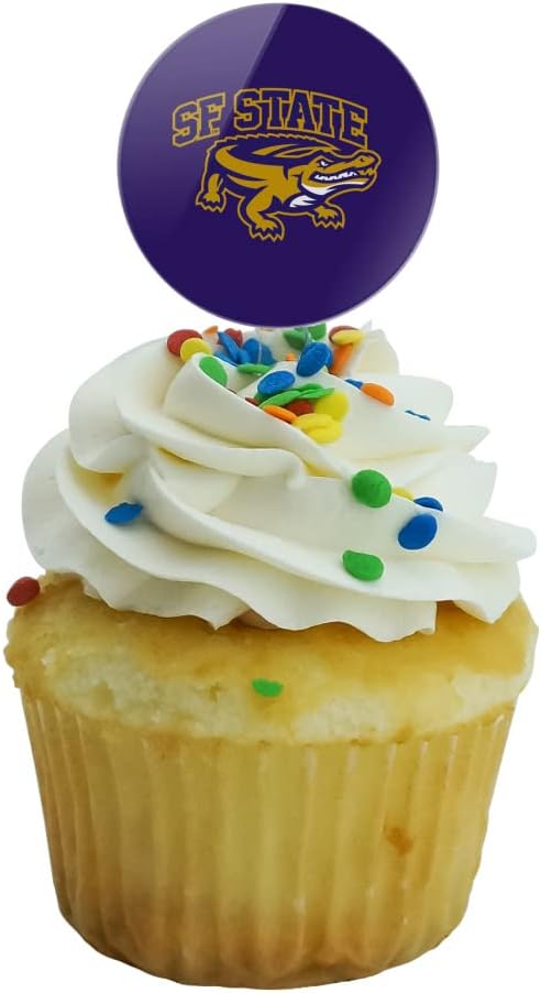 San Francisco State Primary Logo Cupcake Picks Toppers Decoration Set of 6